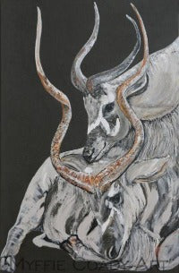 antelopes/gazelles, animal art, acrylic on canvas - Myffie Coady Australian artist – contemporary art & paintings for interior design & home décor