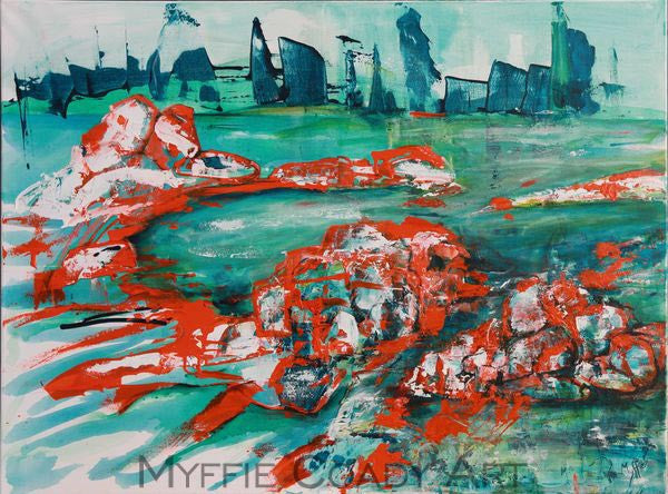 Landscape painting, acrylic on canvas - Myffie Coady Australian artist – contemporary art & paintings for interior design & home décor